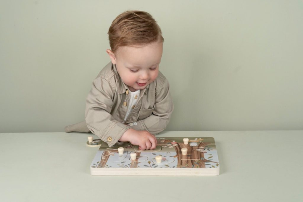 Drvena zvučna slagalica sa šumskim životinjama za razvoj fine motorike i prepoznavanje zvukova