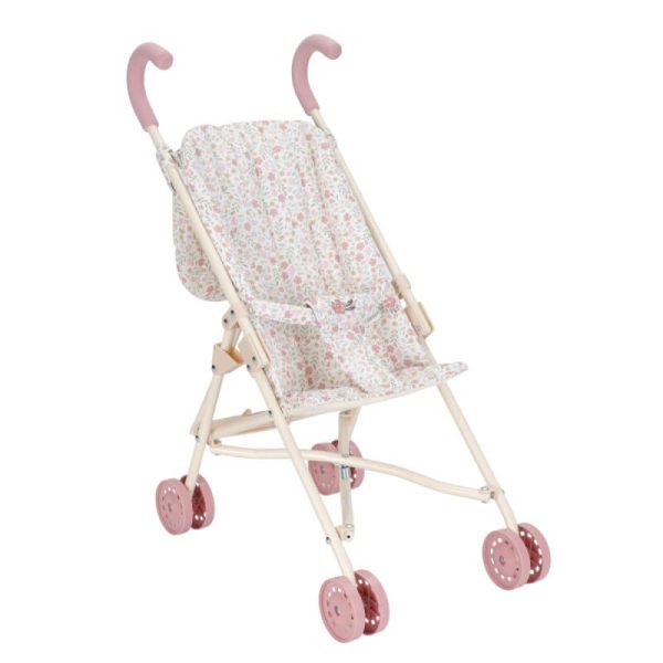Metalna kolica za lutke s ružičastim detaljima i Soft Flowers uzorkom