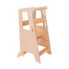 Drveni Montessori toranj za učenje 3u1 s podesivom platformom za djecu, stabilan kitchen helper za kuhinju