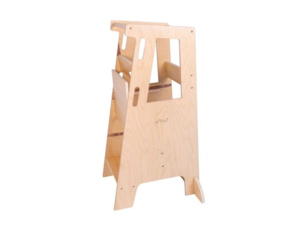 Drveni Montessori toranj za učenje 3u1 s podesivom platformom za djecu, stabilan kitchen helper za kuhinju