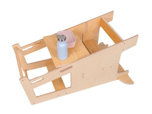 Drveni Montessori toranj za učenje 3u1 s podesivom platformom za djecu, stabilan kitchen helper za kuhinju