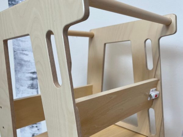 Drveni Montessori toranj za učenje 3u1 s podesivom platformom za djecu, stabilan kitchen helper za kuhinju