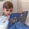 Plavi LCD tablet za crtanje za djecu s olovkom i 30 dvostranih kartica za precrtavanje motiva.