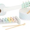 Glazbeni set za djecu s gitarom, ksilofonom i bubnjem u pastelnim bojama
