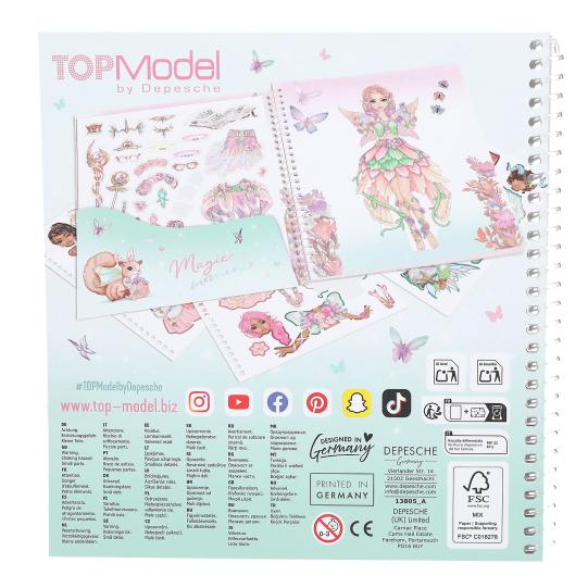 TOP MODEL Dress Me Up Fantasy bojanka s naljepnicama – stražnja strana